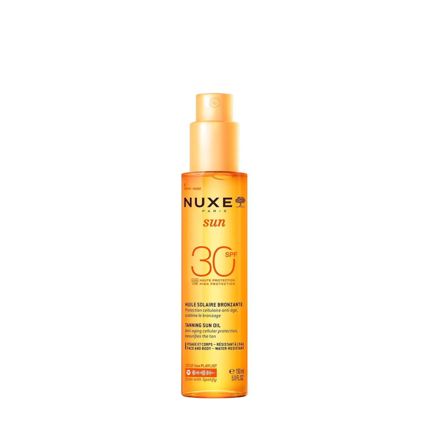 Huile Solaire Bronzante Haute Protection SPF30 visage et corps